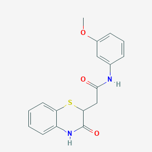 molecular formula C17H16N2O3S B5072413 N-(3-methoxyphenyl)-2-(3-oxo-3,4-dihydro-2H-1,4-benzothiazin-2-yl)acetamide CAS No. 6630-96-2