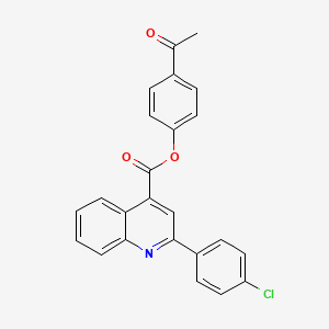 molecular formula C24H16ClNO3 B5072420 4-Acetylphenyl 2-(4-chlorophenyl)quinoline-4-carboxylate 