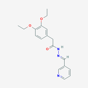 molecular formula C18H21N3O3 B5072467 2-(3,4-diethoxyphenyl)-N'-(3-pyridinylmethylene)acetohydrazide 