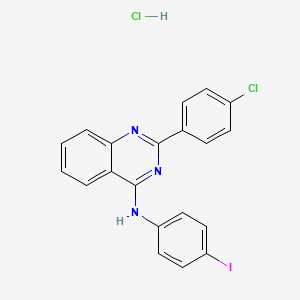 molecular formula C20H14Cl2IN3 B5072477 2-(4-chlorophenyl)-N-(4-iodophenyl)quinazolin-4-amine;hydrochloride 