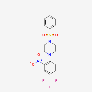 1-[(4-methylphenyl)sulfonyl]-4-[2-nitro-4-(trifluoromethyl)phenyl]piperazine