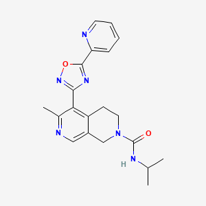 molecular formula C20H22N6O2 B5072498 N-isopropyl-6-methyl-5-[5-(2-pyridinyl)-1,2,4-oxadiazol-3-yl]-3,4-dihydro-2,7-naphthyridine-2(1H)-carboxamide 