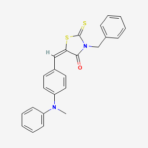 molecular formula C24H20N2OS2 B5072516 (5E)-3-benzyl-5-{4-[methyl(phenyl)amino]benzylidene}-2-thioxo-1,3-thiazolidin-4-one 