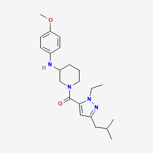 [2-Ethyl-5-(2-methylpropyl)pyrazol-3-yl]-[3-(4-methoxyanilino)piperidin-1-yl]methanone