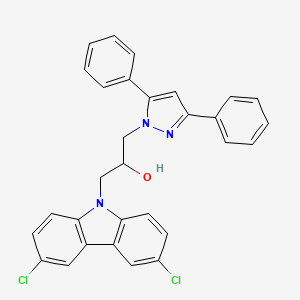 1-(3,6-dichloro-9H-carbazol-9-yl)-3-(3,5-diphenyl-1H-pyrazol-1-yl)propan-2-ol