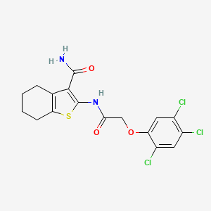 molecular formula C17H15Cl3N2O3S B5072558 2-{[(2,4,5-trichlorophenoxy)acetyl]amino}-4,5,6,7-tetrahydro-1-benzothiophene-3-carboxamide 