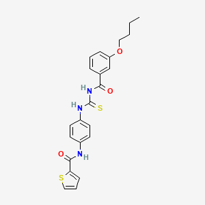 N-[4-({[(3-butoxybenzoyl)amino]carbonothioyl}amino)phenyl]-2-thiophenecarboxamide