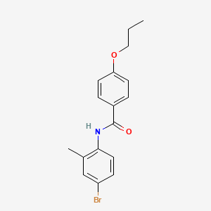 molecular formula C17H18BrNO2 B5072589 N-(4-bromo-2-methylphenyl)-4-propoxybenzamide 