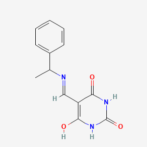 molecular formula C13H13N3O3 B5072610 5-{[(1-phenylethyl)amino]methylene}-2,4,6(1H,3H,5H)-pyrimidinetrione 