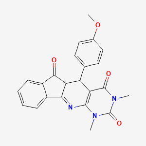 molecular formula C23H19N3O4 B5072613 2-(4-methoxyphenyl)-5,7-dimethyl-5,7,9-triazatetracyclo[8.7.0.03,8.011,16]heptadeca-3(8),9,11,13,15-pentaene-4,6,17-trione 