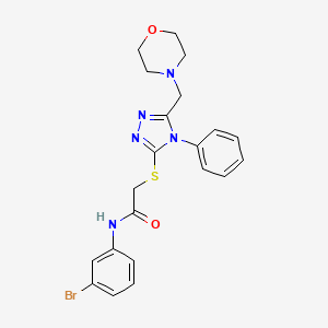 molecular formula C21H22BrN5O2S B5072620 N-(3-bromophenyl)-2-{[5-(4-morpholinylmethyl)-4-phenyl-4H-1,2,4-triazol-3-yl]thio}acetamide 