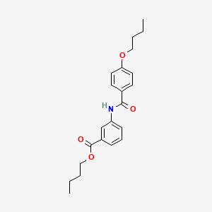 molecular formula C22H27NO4 B5072637 butyl 3-[(4-butoxybenzoyl)amino]benzoate 