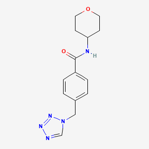 molecular formula C14H17N5O2 B5072645 N-(oxan-4-yl)-4-(tetrazol-1-ylmethyl)benzamide 