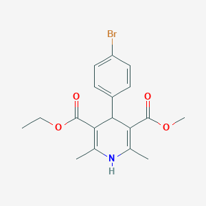 ethyl methyl 4-(4-bromophenyl)-2,6-dimethyl-1,4-dihydro-3,5-pyridinedicarboxylate