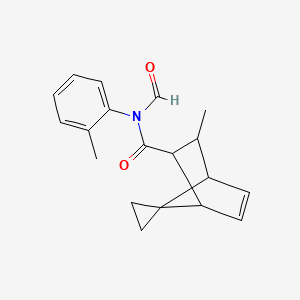 N-formyl-3-methyl-N-(2-methylphenyl)spiro[bicyclo[2.2.1]heptane-7,1'-cyclopropane]-5-ene-2-carboxamide