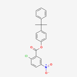 molecular formula C22H18ClNO4 B5072691 4-(1-methyl-1-phenylethyl)phenyl 2-chloro-5-nitrobenzoate 