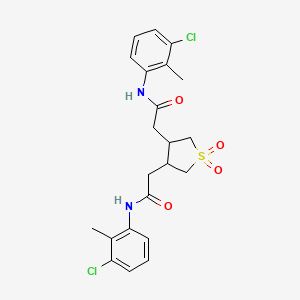 2,2'-(1,1-dioxidotetrahydrothiene-3,4-diyl)bis[N-(3-chloro-2-methylphenyl)acetamide]