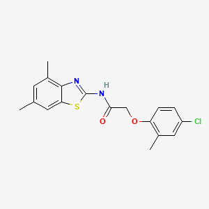 2-(4-chloro-2-methylphenoxy)-N-(4,6-dimethyl-1,3-benzothiazol-2-yl)acetamide