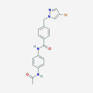 B507275 N-[4-(acetylamino)phenyl]-4-[(4-bromo-1H-pyrazol-1-yl)methyl]benzamide CAS No. 489450-88-6
