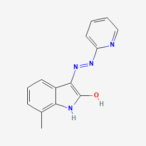 7-methyl-3-(pyridin-2-yldiazenyl)-1H-indol-2-ol