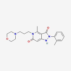 molecular formula C21H26N4O3 B5072771 4-methyl-2-(2-methylphenyl)-5-[3-(4-morpholinyl)propyl]-1H-pyrazolo[4,3-c]pyridine-3,6(2H,5H)-dione 