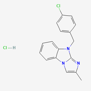 molecular formula C17H15Cl2N3 B5072777 9-(4-chlorobenzyl)-2-methyl-9H-imidazo[1,2-a]benzimidazole hydrochloride 