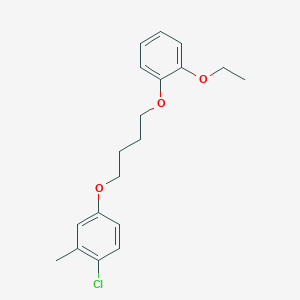 molecular formula C19H23ClO3 B5072785 1-chloro-4-[4-(2-ethoxyphenoxy)butoxy]-2-methylbenzene 