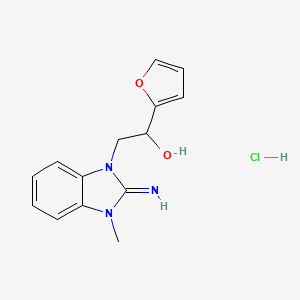 1-(2-furyl)-2-(2-imino-3-methyl-2,3-dihydro-1H-benzimidazol-1-yl)ethanol hydrochloride