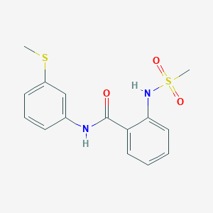 2-[(methylsulfonyl)amino]-N-[3-(methylthio)phenyl]benzamide