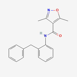 molecular formula C19H18N2O2 B5072832 N-(2-benzylphenyl)-3,5-dimethyl-1,2-oxazole-4-carboxamide 