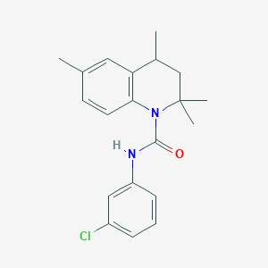 molecular formula C20H23ClN2O B5072853 N-(3-chlorophenyl)-2,2,4,6-tetramethyl-3,4-dihydroquinoline-1(2H)-carboxamide 