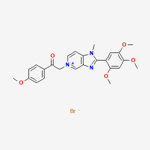 5-[2-(4-methoxyphenyl)-2-oxoethyl]-1-methyl-2-(2,4,5-trimethoxyphenyl)-1H-imidazo[4,5-c]pyridin-5-ium bromide