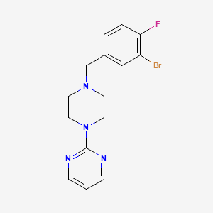 2-[4-[(3-Bromo-4-fluorophenyl)methyl]piperazin-1-yl]pyrimidine