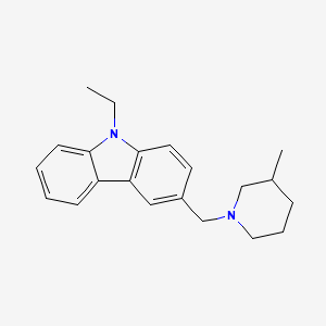 molecular formula C21H26N2 B5072909 9-Ethyl-3-[(3-methylpiperidin-1-yl)methyl]carbazole 