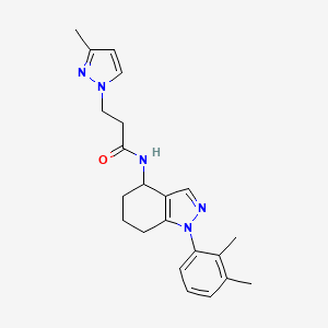 N-[1-(2,3-dimethylphenyl)-4,5,6,7-tetrahydro-1H-indazol-4-yl]-3-(3-methyl-1H-pyrazol-1-yl)propanamide