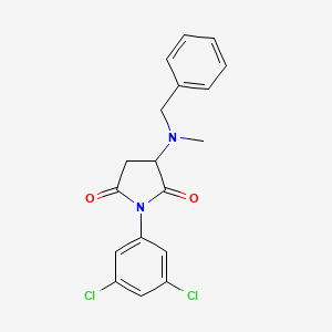 molecular formula C18H16Cl2N2O2 B5072917 3-[Benzyl(methyl)amino]-1-(3,5-dichlorophenyl)pyrrolidine-2,5-dione 