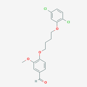 molecular formula C18H18Cl2O4 B5072933 4-[4-(2,5-dichlorophenoxy)butoxy]-3-methoxybenzaldehyde 