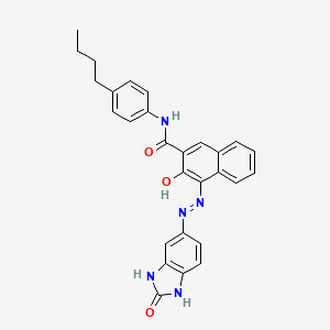 N-(4-butylphenyl)-3-hydroxy-4-[(2-oxo-2,3-dihydro-1H-benzimidazol-5-yl)diazenyl]-2-naphthamide