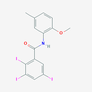 molecular formula C15H12I3NO2 B5072961 2,3,5-triiodo-N-(2-methoxy-5-methylphenyl)benzamide 