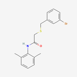 2-[(3-bromophenyl)methylsulfanyl]-N-(2,6-dimethylphenyl)acetamide