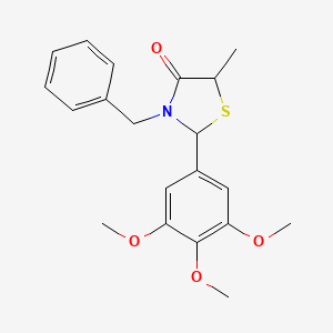 3-benzyl-5-methyl-2-(3,4,5-trimethoxyphenyl)-1,3-thiazolidin-4-one