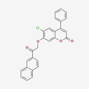 6-chloro-7-[2-(2-naphthyl)-2-oxoethoxy]-4-phenyl-2H-chromen-2-one