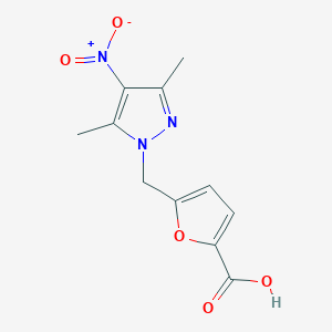 molecular formula C11H11N3O5 B507305 5-[(3,5-二甲基-4-硝基-1H-吡唑-1-基)甲基]-2-呋喃甲酸 CAS No. 380580-59-6
