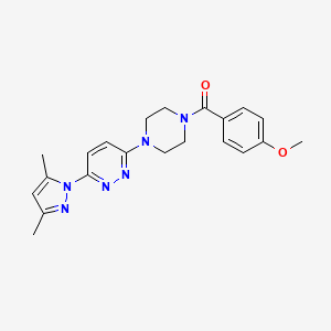 3-(3,5-dimethyl-1H-pyrazol-1-yl)-6-[4-(4-methoxybenzoyl)piperazin-1-yl]pyridazine