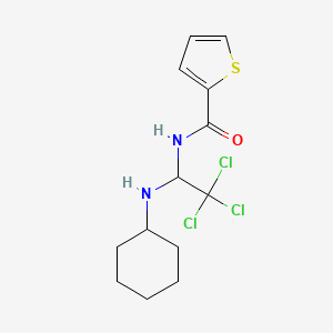 molecular formula C13H17Cl3N2OS B5073081 N-[2,2,2-trichloro-1-(cyclohexylamino)ethyl]-2-thiophenecarboxamide 