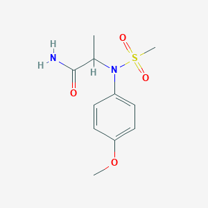 2-(4-methoxy-N-methylsulfonylanilino)propanamide