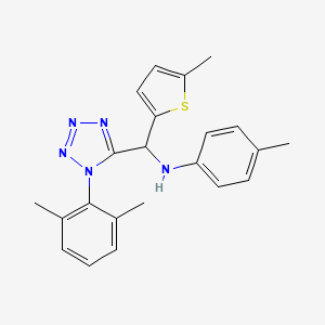 N-[[1-(2,6-dimethylphenyl)tetrazol-5-yl]-(5-methylthiophen-2-yl)methyl]-4-methylaniline