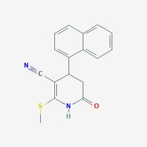 6-methylsulfanyl-4-naphthalen-1-yl-2-oxo-3,4-dihydro-1H-pyridine-5-carbonitrile