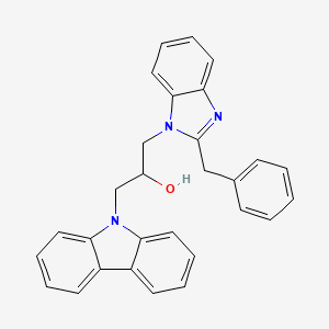 molecular formula C29H25N3O B5073158 1-(2-Benzyl-benzoimidazol-1-yl)-3-carbazol-9-yl-propan-2-ol 