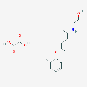 2-[5-(2-Methylphenoxy)hexan-2-ylamino]ethanol;oxalic acid